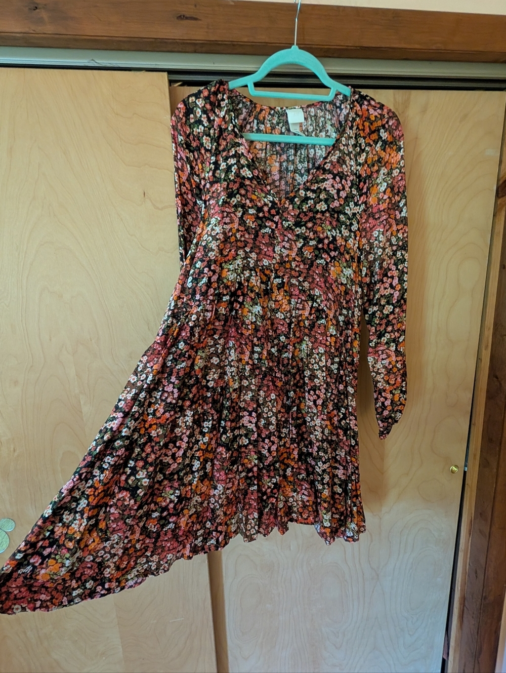 H&M Floral V-Neck Babydoll Dress